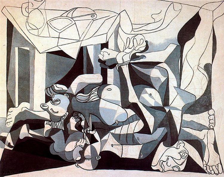 Pablo Picasso Classical Oil Paintings The Mass Grave Le Charnier